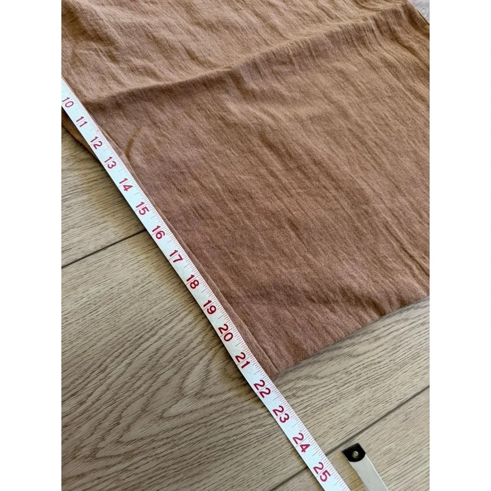 HM Womens Terracotta Brown Wide Leg Paperbag Waist Pants Large L Linen Look